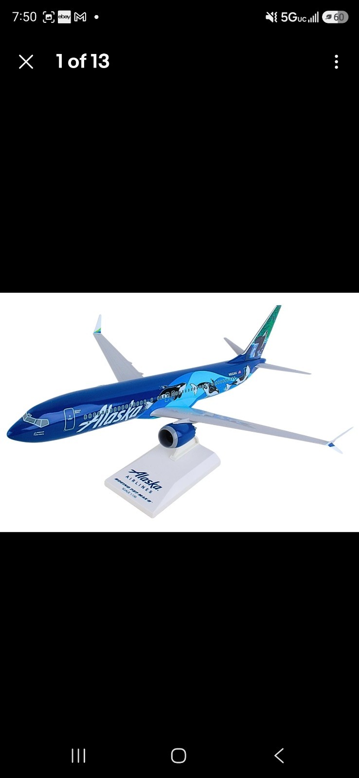 Skymarks SKR1110 Alaska Airlines 737-Max 9 Orca 