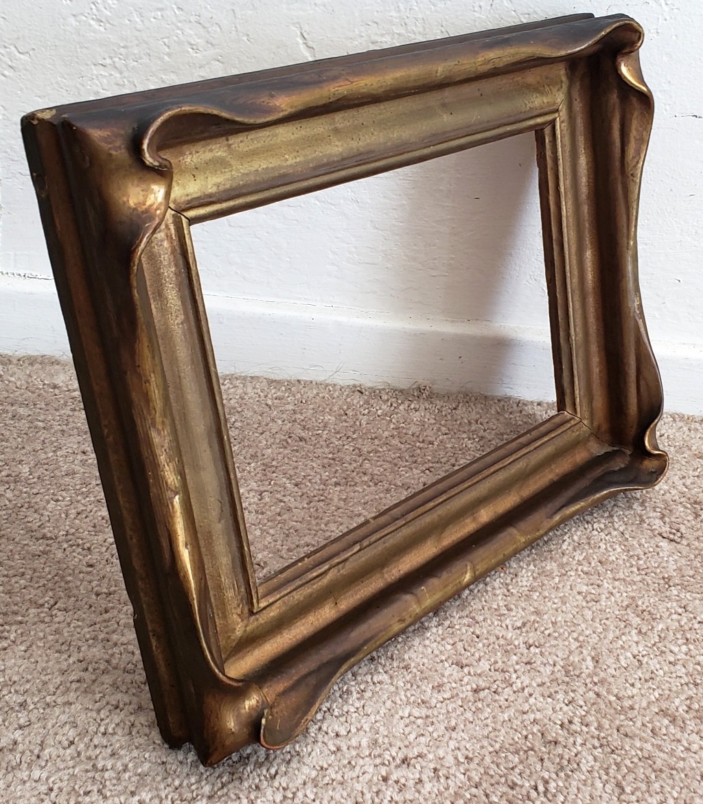 Antique Exceptional Art Nouveau Pie Crust 6 x 8 Vintage Gesso Picture Frame Antique Exceptional Art Nouveau Pie Crust 6 x 8 Vintage Gesso Picture Frame