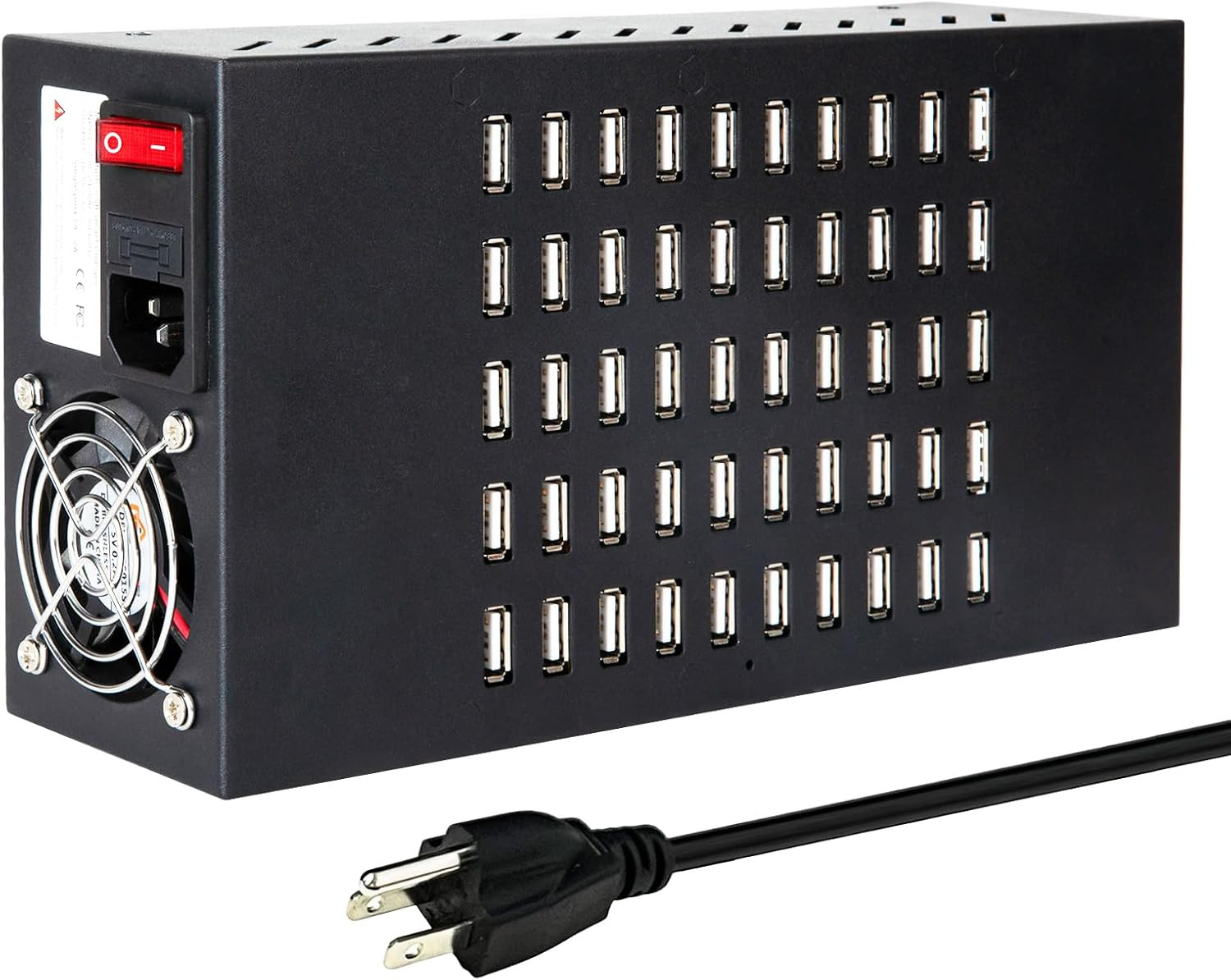 50 Port 200 Watt (40A) USB Charging Station, USB Fast Charger with Intelligent P 50 Port 200 Watt (40A) USB Charging Station, USB Fast Charger with Intelligent P