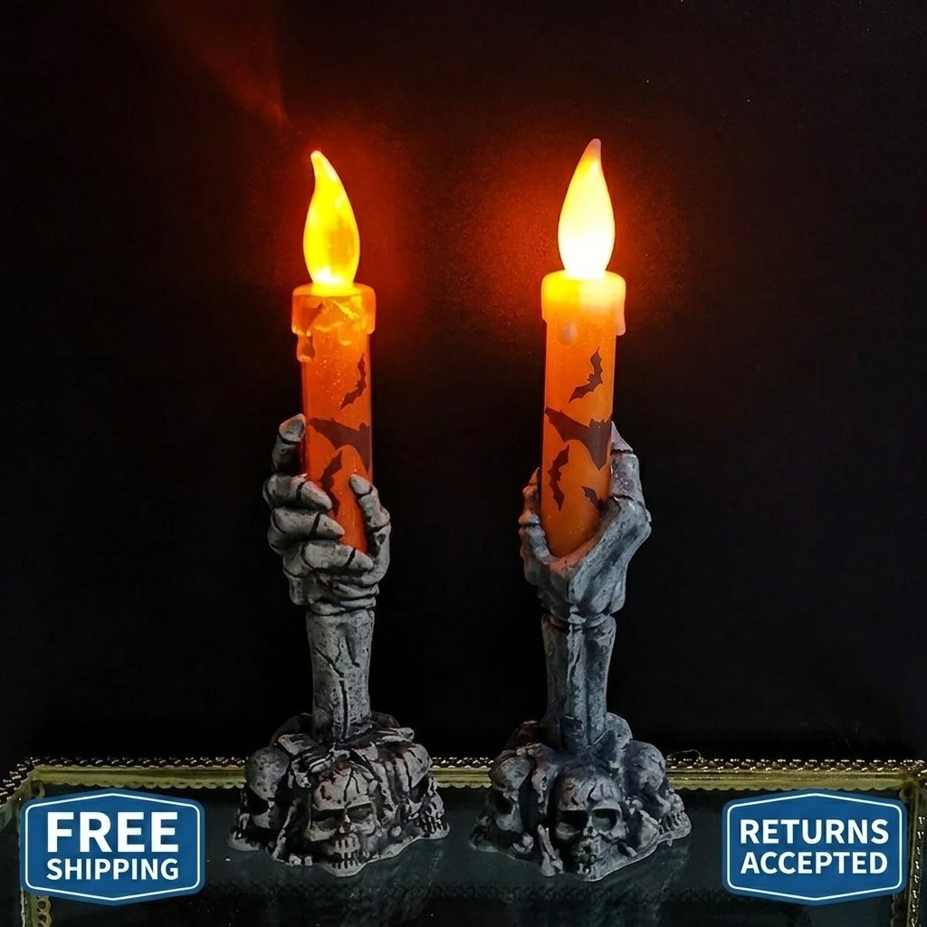 Halloween Ghost Hand LED Light Skeleton Decor Prop Spooky Party  Decoration 1 Pc
