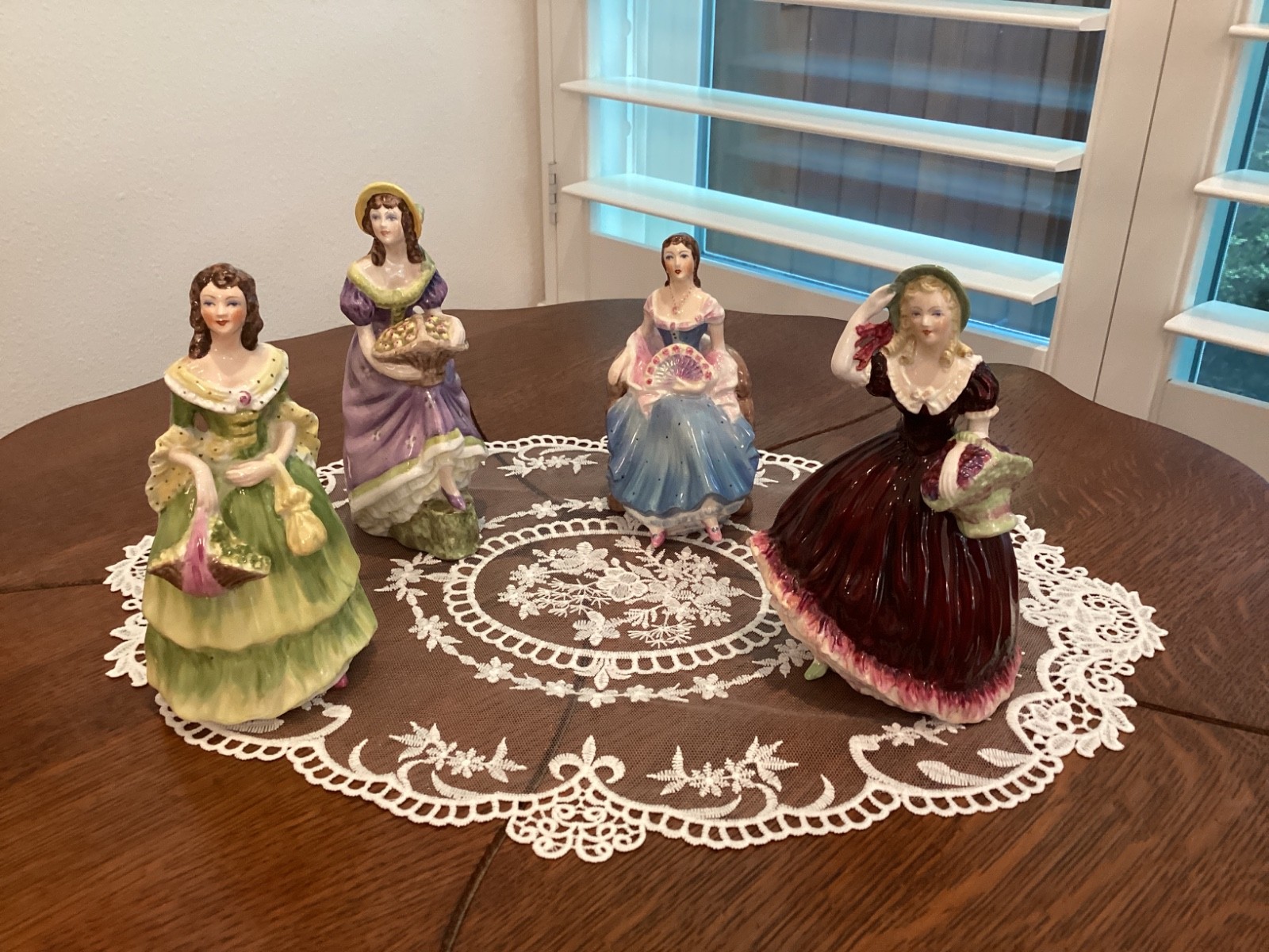 Coalport England Vintage Ladies of Fashion Porcelain Figurne Set of 4 (Rare) Coalport England Vintage Ladies of Fashion Porcelain Figurne Set of 4 (Rare)
