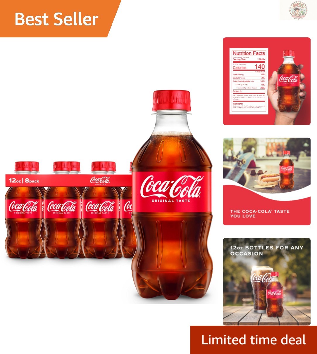 Classic Cola Soft Drink Pack - 12 fl oz Bottles, 8 Pack of Refreshment