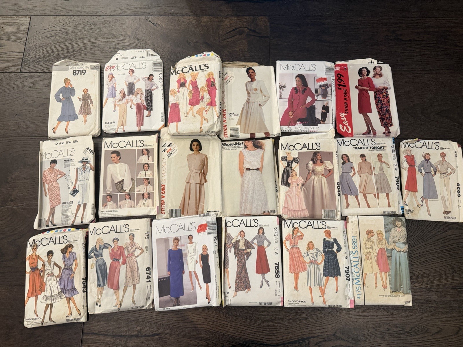19 Vintage McCall’s Sewing Patterns - Variety Of Styles And Sizes 19 Vintage McCall’s Sewing Patterns - Variety Of Styles And Sizes