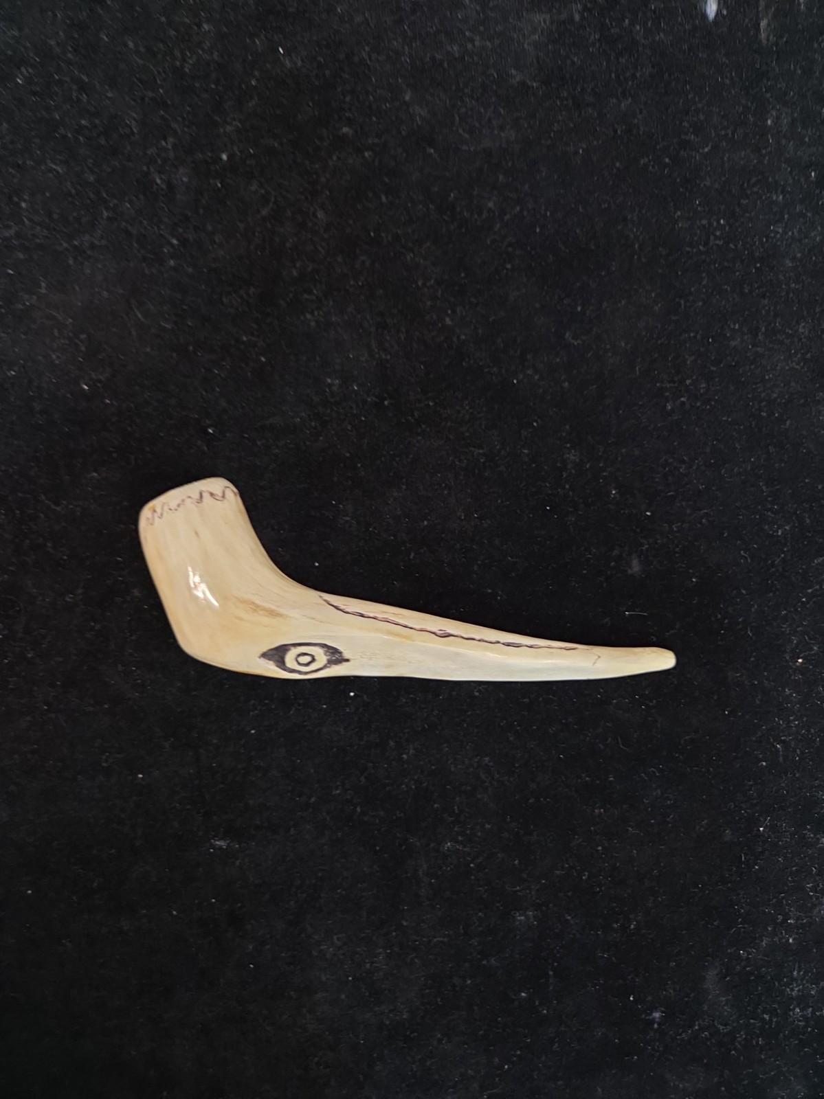 Vintage Handmade Bone Or Antler Native American Pipe Vintage Handmade Bone Or Antler Native American Pipe