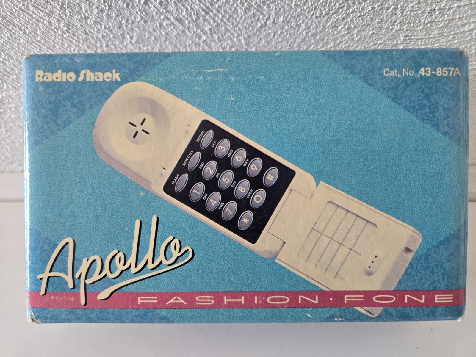 Radio Shack Apollo Fashion Fone Home Flip Phone New In Box 43-857 NOS White RARE
