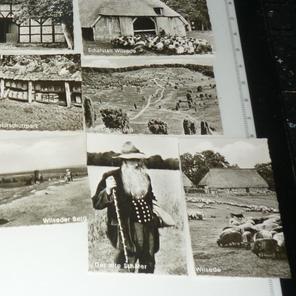 Lot of 13 MINIATURE Vintage German Postcards Lüneburger Heide Tiny 1.5x2.5"