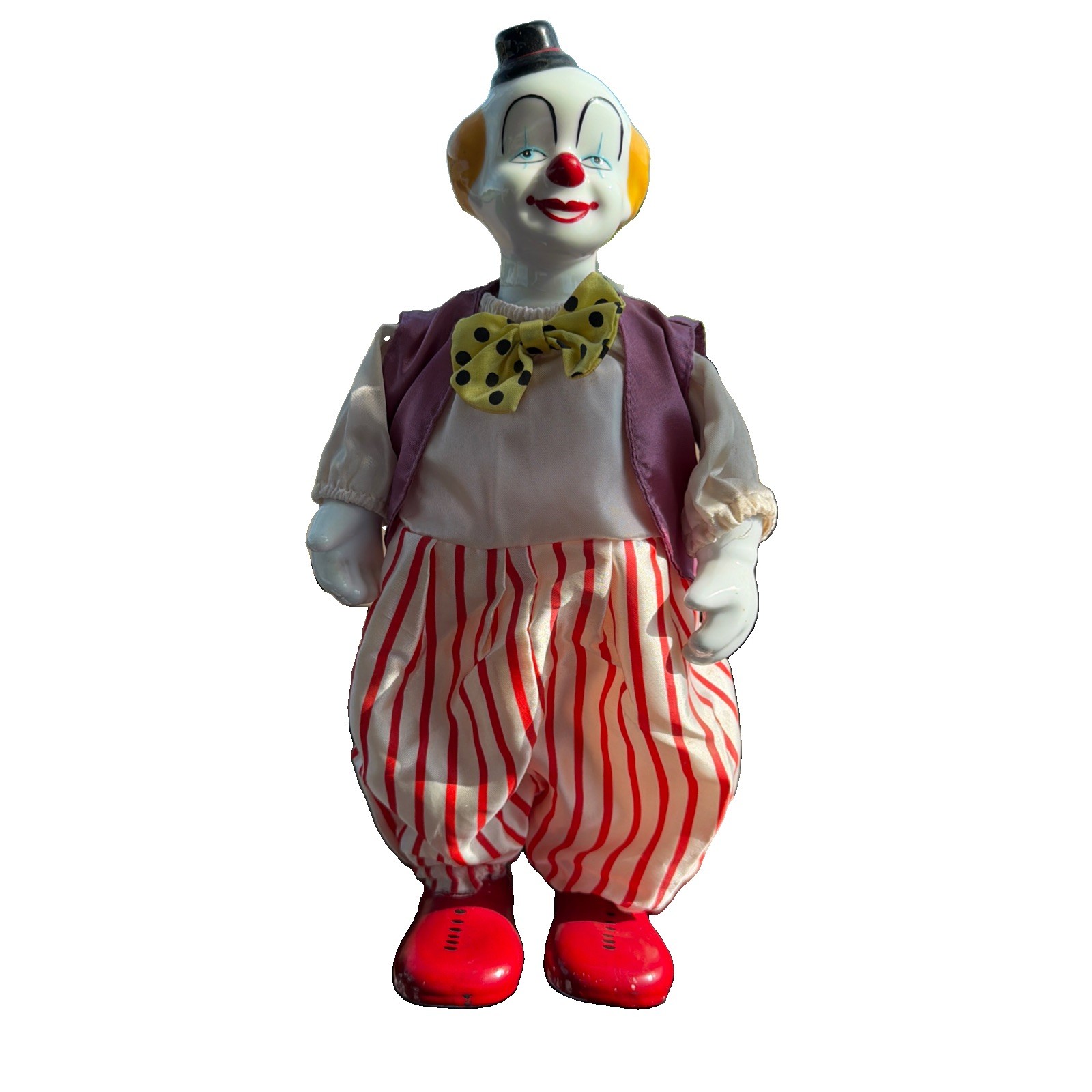 Vintage RARE 13-inch Wind-Up Clown Musical & Animated MUSIC WORKS Vintage RARE 13-inch Wind-Up Clown Musical & Animated MUSIC WORKS