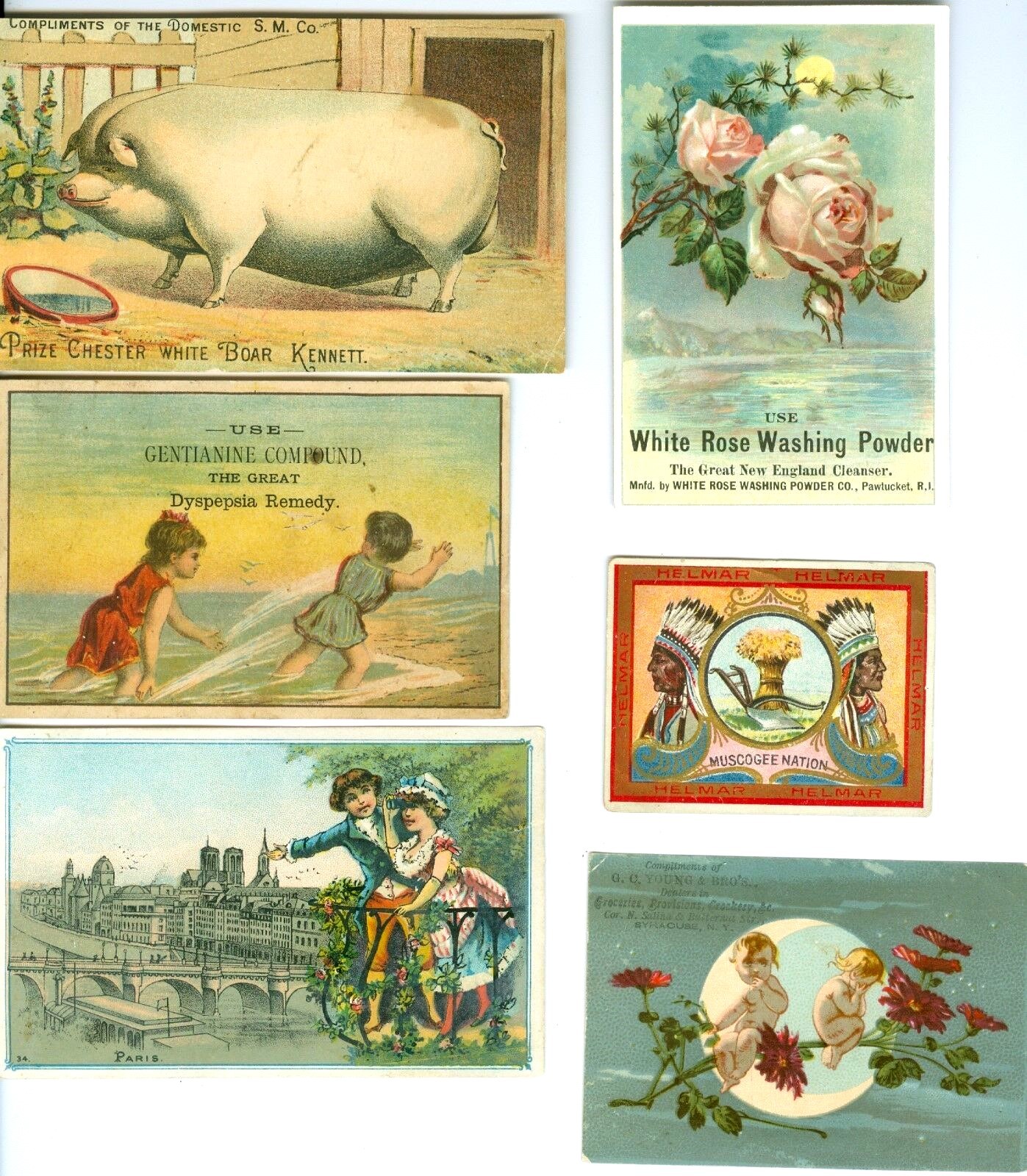 Six Piece Vintage 1890's Trade Advertising Collection 