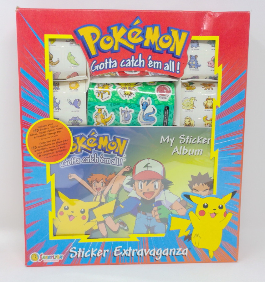 1999 Pokemon Gotta Catch 'Em All Sticker Extravaganza Over 280 Stickers
