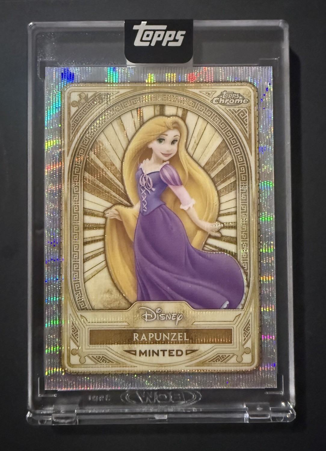 2025 Topps Chrome Disney Mint Rapunzel Encased Gold Wave Refractor 24/50 RARE 2025 Topps Chrome Disney Mint Rapunzel Encased Gold Wave Refractor 24/50 RARE