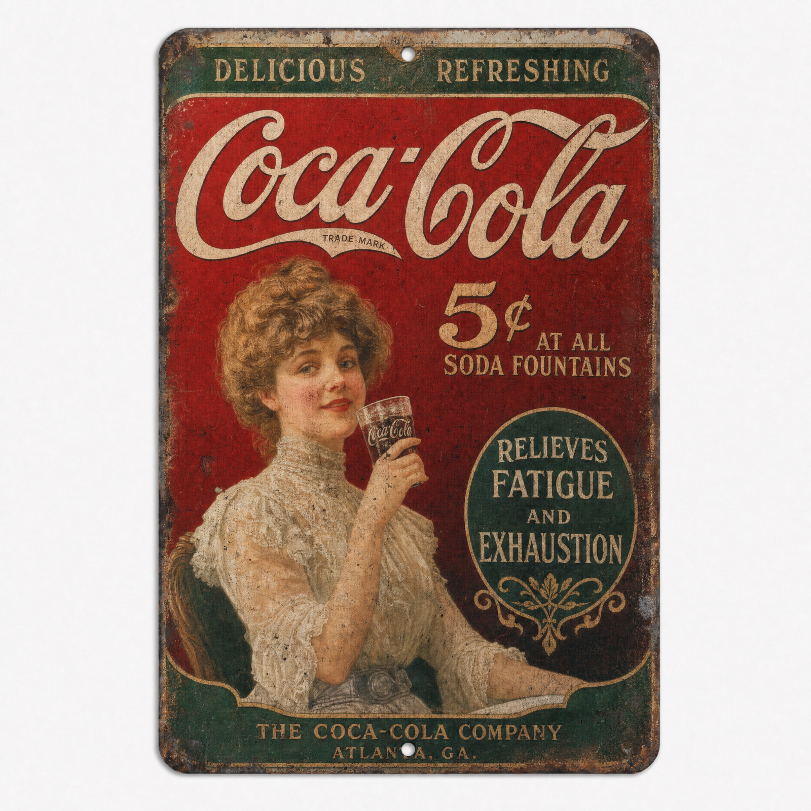 Coca-Cola Vintage Metal Sign Antique Soda Pop Rustic Ad Replica CC04 - 3 Sizes Coca-Cola Vintage Metal Sign Antique Soda Pop Rustic Ad Replica CC04 - 3 Sizes