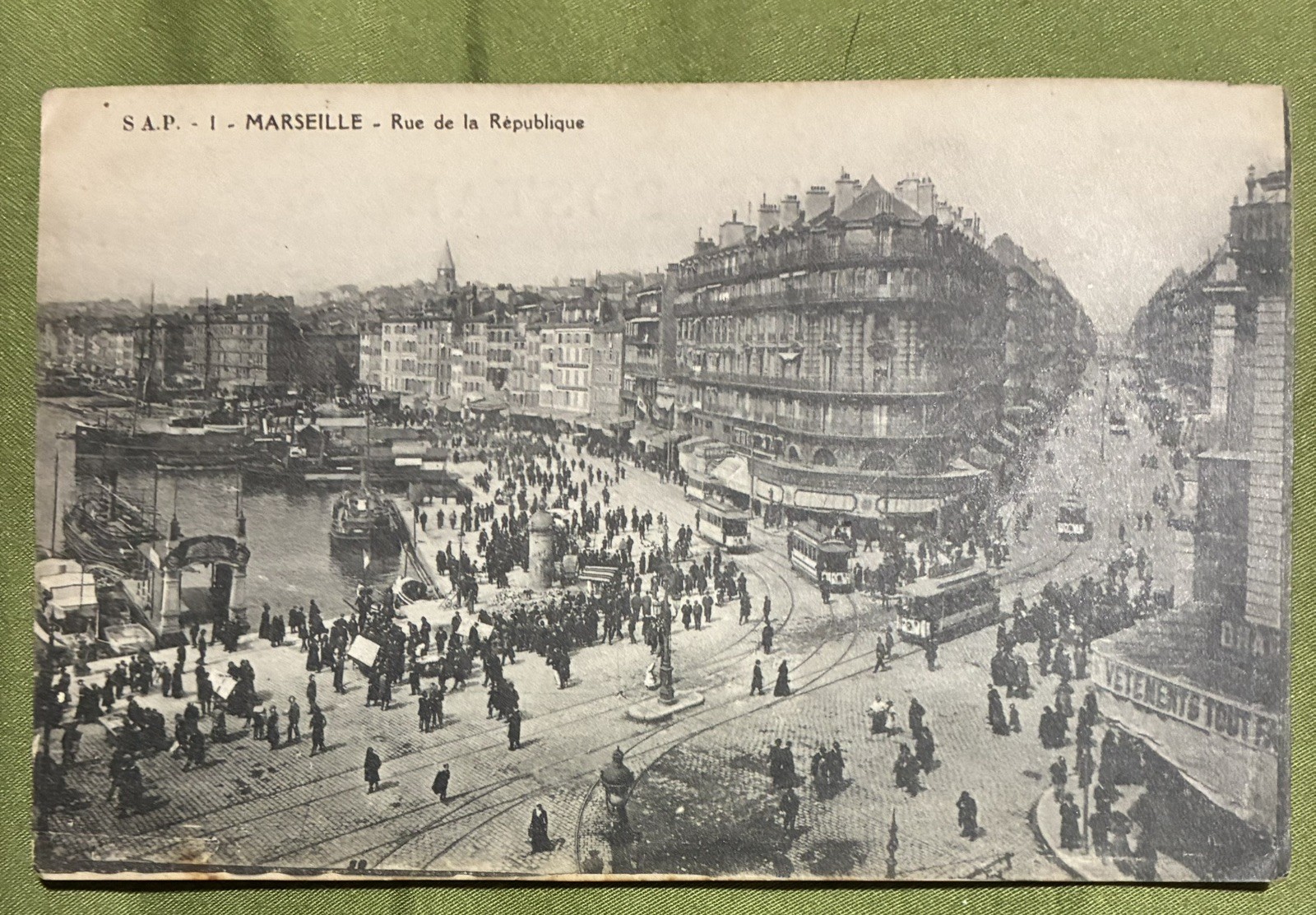 S. A. - 1- Marseille-Rue de la Republique Postcard S. A. - 1- Marseille-Rue de la Republique Postcard