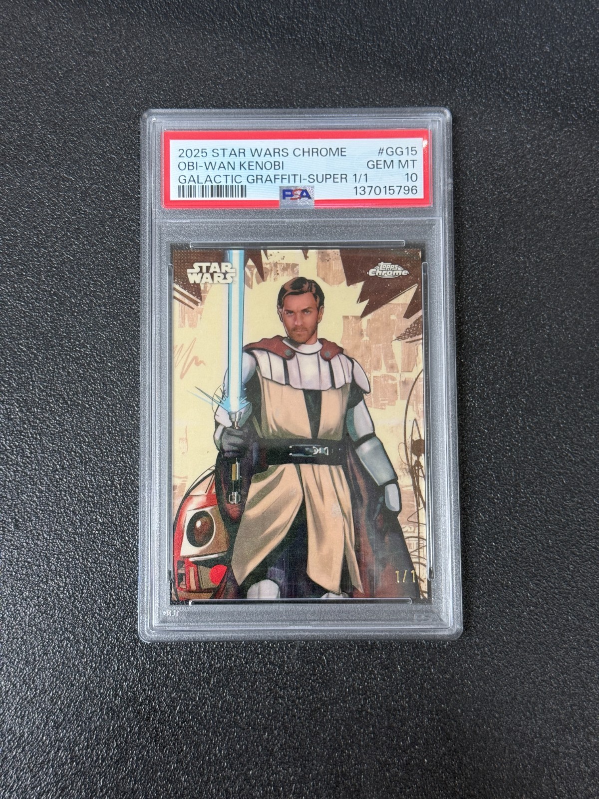 2025 Topps Star Wars Galactic Graffiti Obi-Wan Kenobi Superfractor 1/1 PSA 10