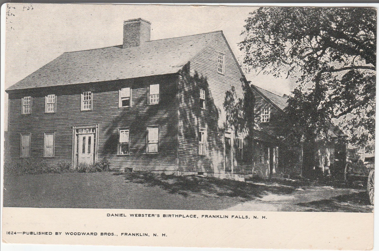 Franklin NH postcard - Daniel Webster's Birthplace 1904-1907