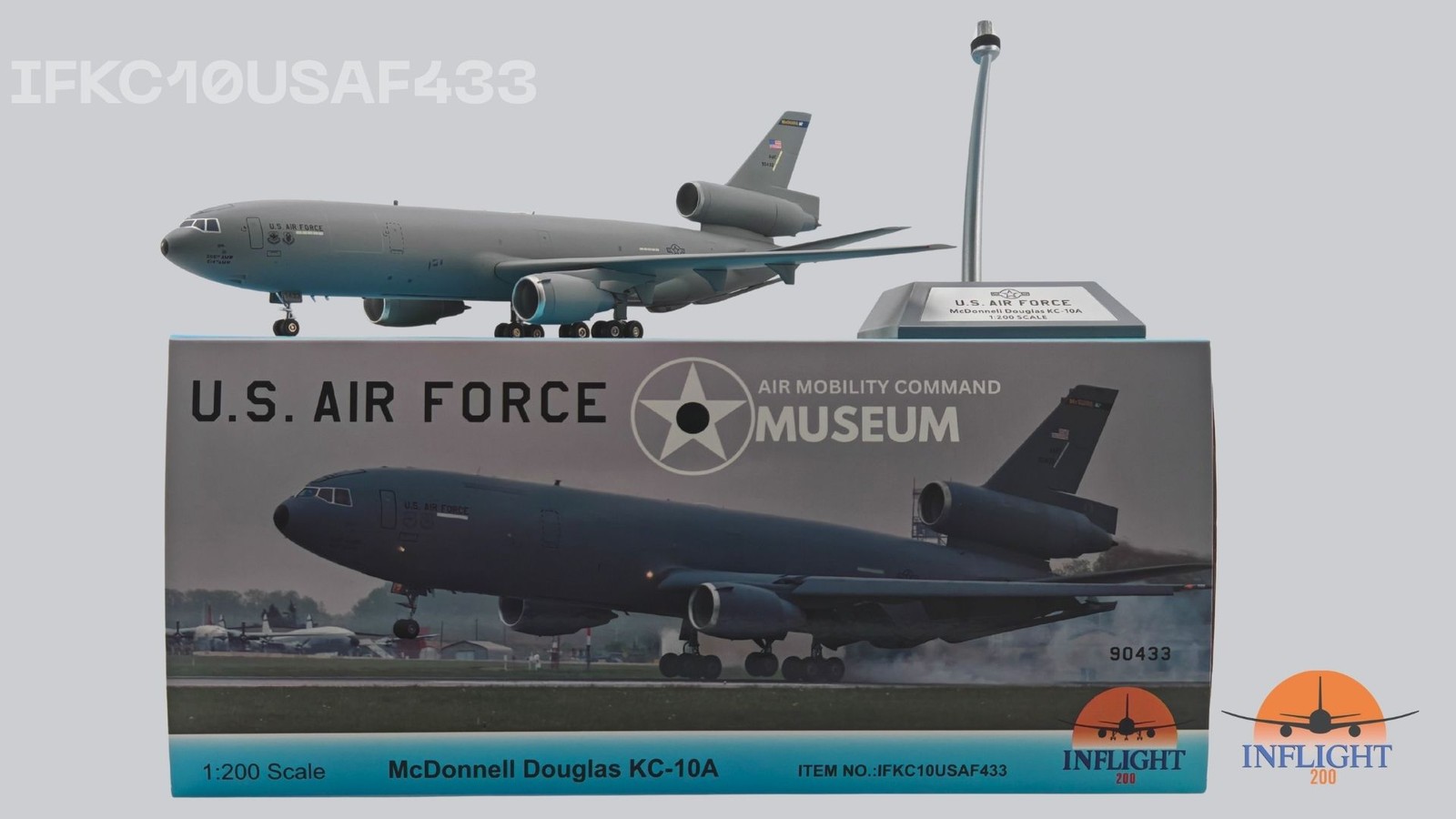 Inflight IFKC10USAF433 USAF KC-10A Extender McGuire AFB Diecast 1/200 Jet Model Inflight IFKC10USAF433 USAF KC-10A Extender McGuire AFB Diecast 1/200 Jet Model