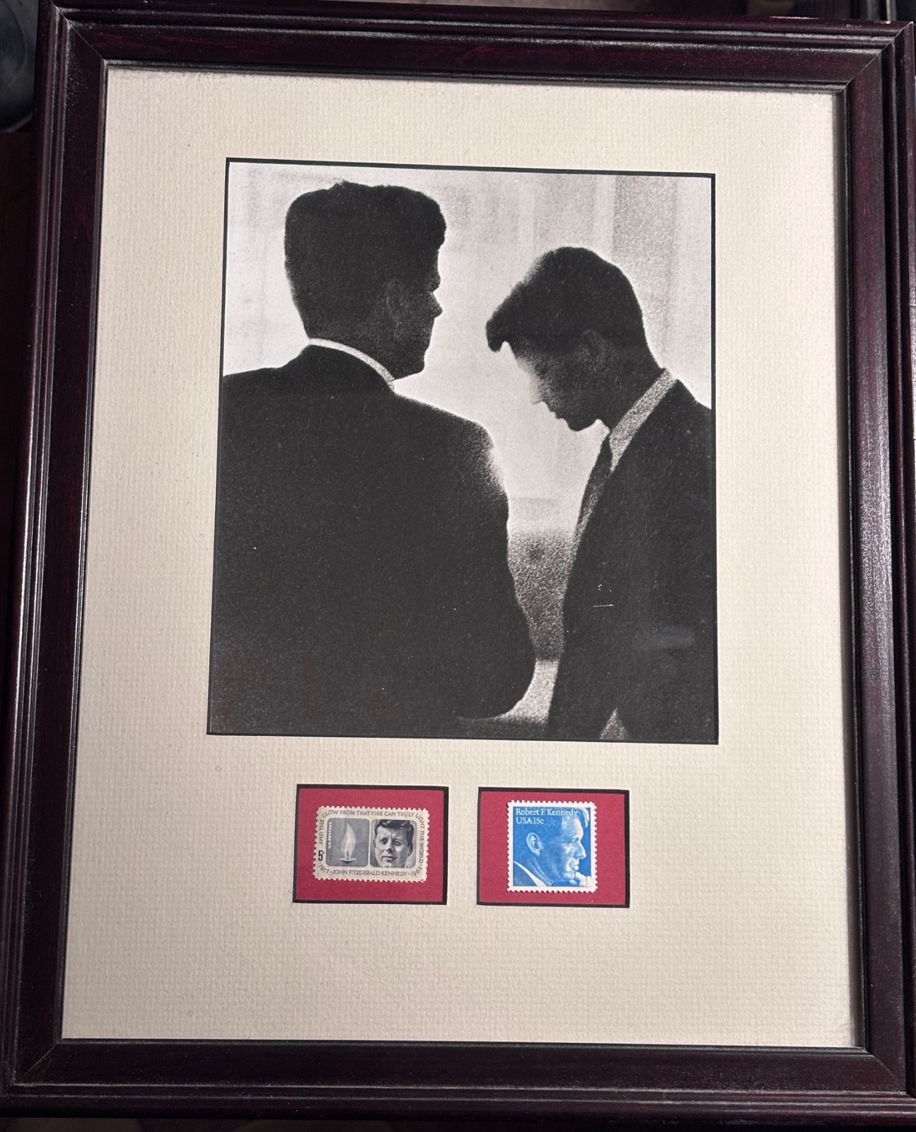 President John F. Kennedy & Senator Robert F. Kennedy Framed Silhouette Picture