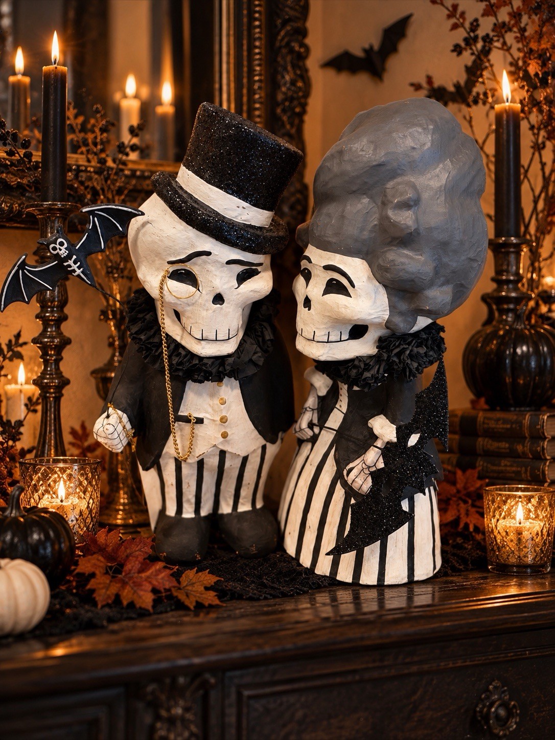Bethany Lowe Halloween Dapper Desmond & Divine Desiree Skellys—Set of 2 Bethany Lowe Halloween Dapper Desmond & Divine Desiree Skellys—Set of 2
