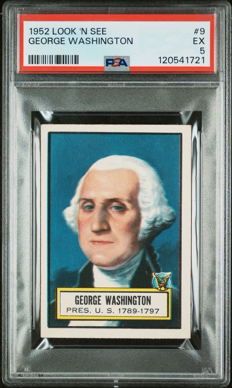 1952 Topps Look 'n See George Washington #9 PSA 5 Centered New Slab 1952 Topps Look 'n See George Washington #9 PSA 5 Centered New Slab
