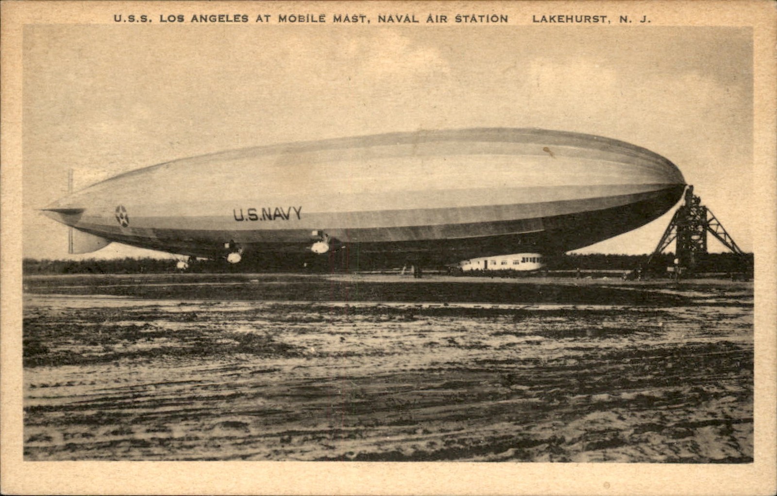 Lakehurst NJ U.S.S. Los Angeles c1920s-30s Vintage Postcard bhn Lakehurst NJ U.S.S. Los Angeles c1920s-30s Vintage Postcard bhn