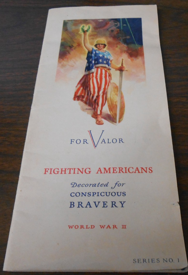 WWII FOR VALOR FIGHTING AMERICANS POSTER STAMP BOOKLET BONDS VTG. SERIES NO. 1 WWII FOR VALOR FIGHTING AMERICANS POSTER STAMP BOOKLET BONDS VTG. SERIES NO. 1