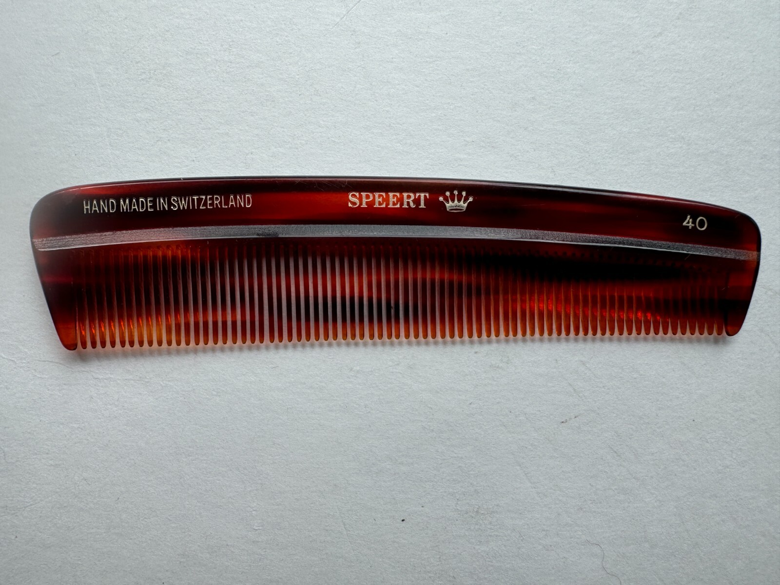 VTG Speert Hand-Made Tortoise Havana Comb - 5" Switzerland #40 Red-Brown VTG Speert Hand-Made Tortoise Havana Comb - 5" Switzerland #40 Red-Brown