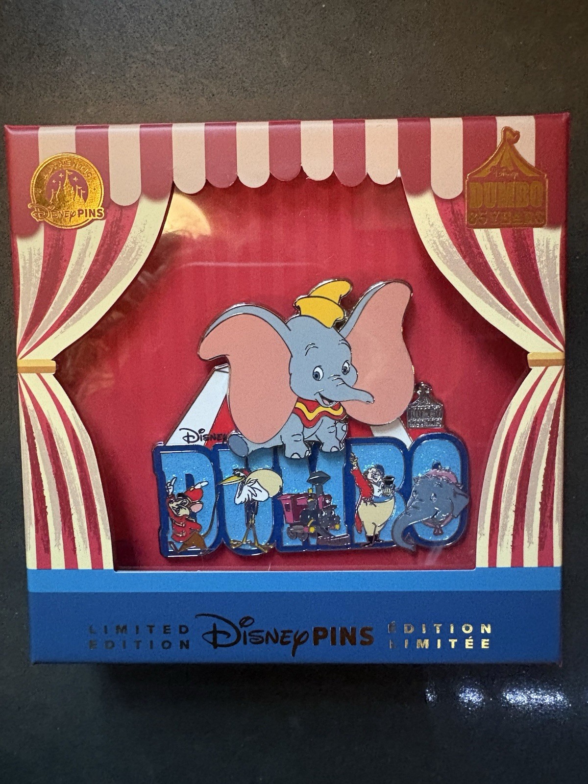 2026 Dumbo 85th Anniversary Le 4000 Mini Jumbo Pin 2026 Dumbo 85th Anniversary Le 4000 Mini Jumbo Pin