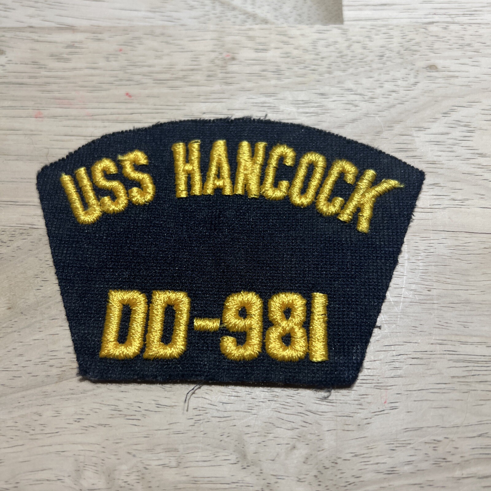 VTG USS Hancock DD-981 Navy Spruance Class Destroyer Ship Patch Decommissioned