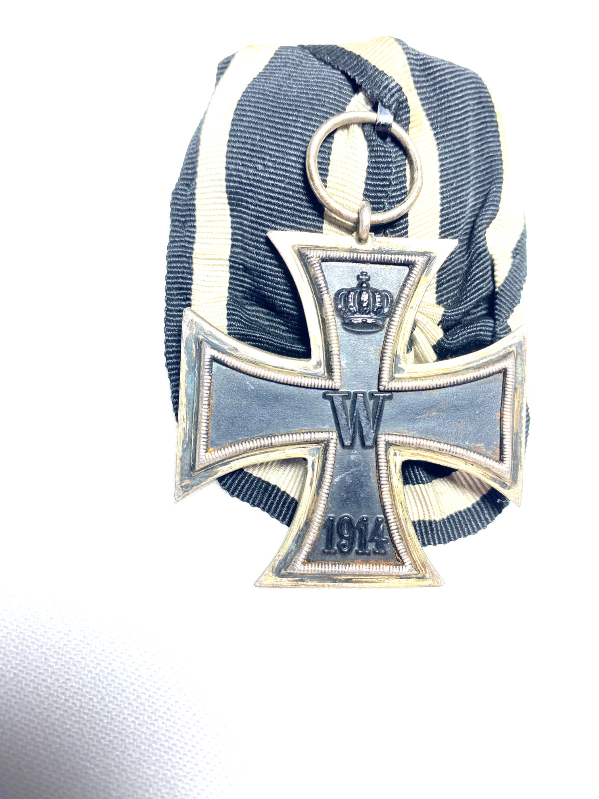 ✚ WW1 German Iron Cross 2nd Class Lug Marked WG W/ Parade Style Ribbon (4320) ✚ WW1 German Iron Cross 2nd Class Lug Marked WG W/ Parade Style Ribbon (4320)