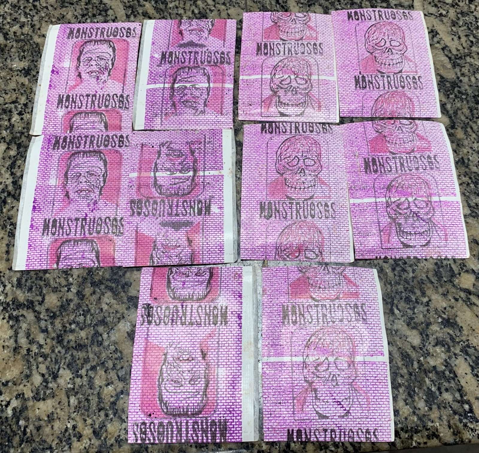 1980s Venezuela MONSTRUOSOS Frankenstein Horror Vintage Sealed Pack Lot of 10 1980s Venezuela MONSTRUOSOS Frankenstein Horror Vintage Sealed Pack Lot of 10