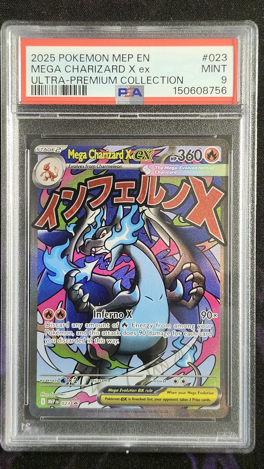 Pokemon PSA 9 Mega Charizard X EX 023 Black Star Promo