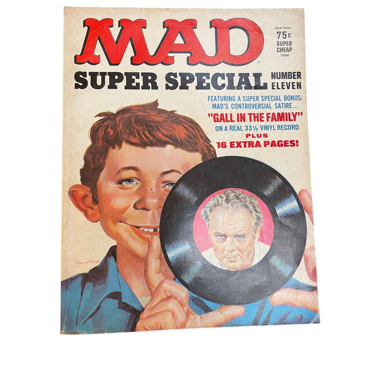 MAD Super Special #11 1973 Gall in the Family Record Attached Complete VG MAD Super Special #11 1973 Gall in the Family Record Attached Complete VG