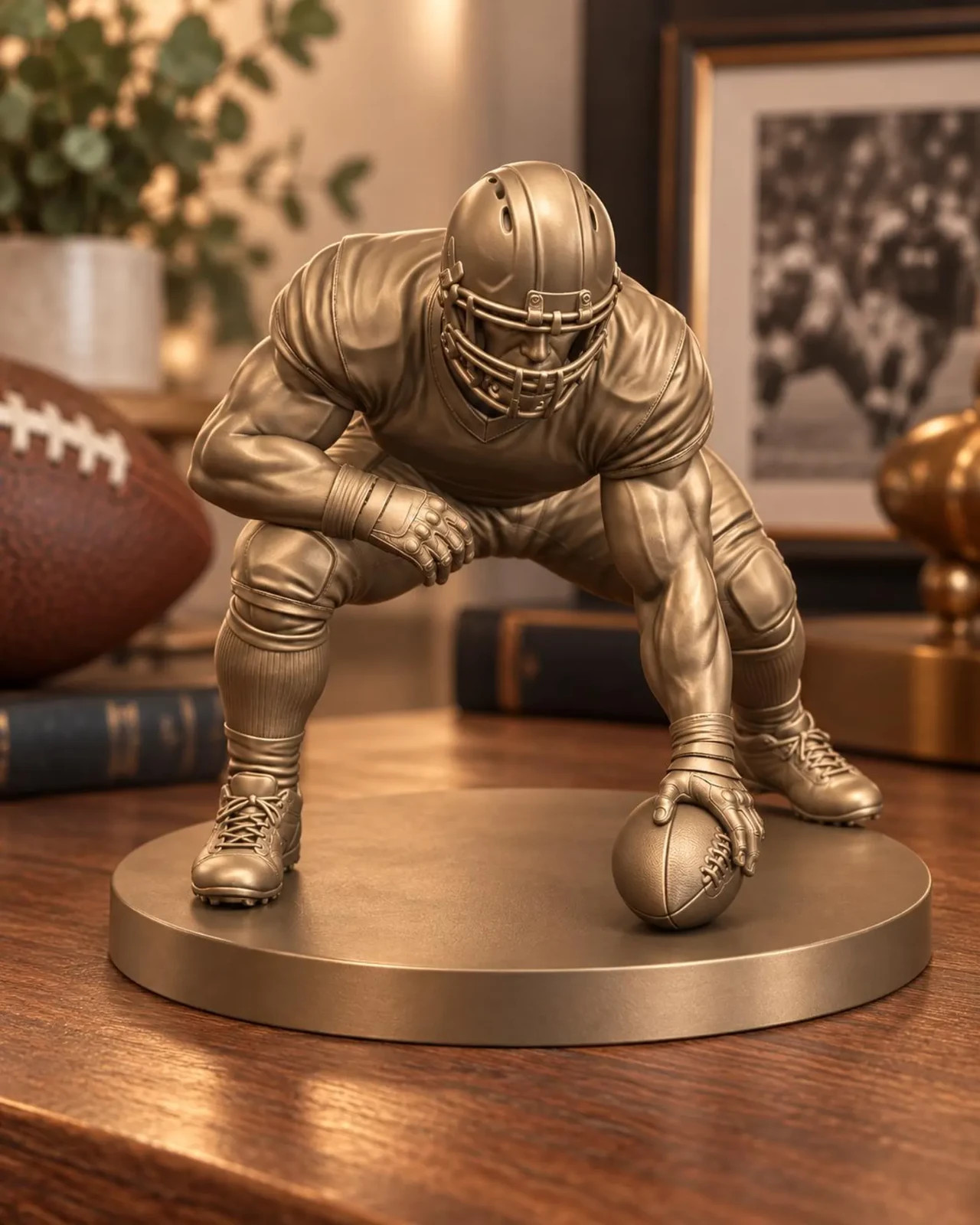 Football Player Statue, American Football Sculpture, Sports Decor Football Player Statue, American Football Sculpture, Sports Decor
