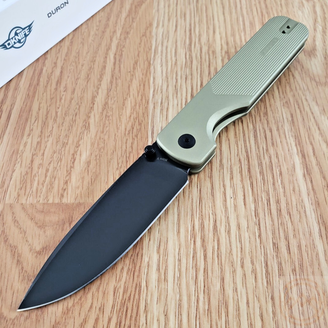 Oknife Duron Framelock Folding Knife 3.5" Nitro V Steel Blade Aluminum Handle Oknife Duron Framelock Folding Knife 3.5" Nitro V Steel Blade Aluminum Handle