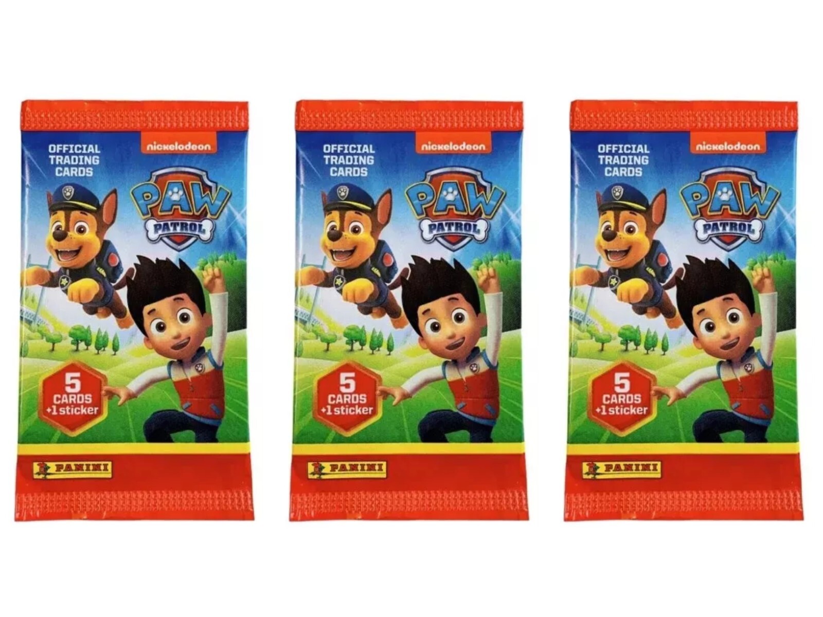 Lot of (3) 2022 Panini Paw Patrol Factory Sealed Booster Packs