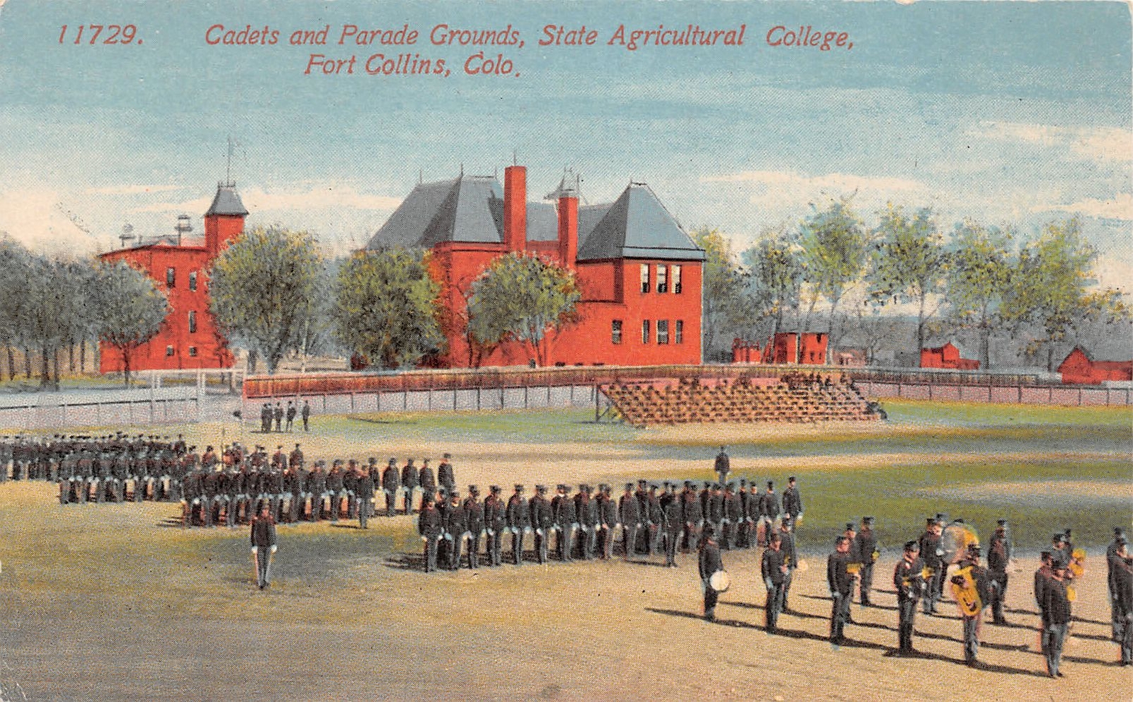 J29/ Fort Collins Colorado Postcard c10 Agricultural College Cadet Parade 328 J29/ Fort Collins Colorado Postcard c10 Agricultural College Cadet Parade 328