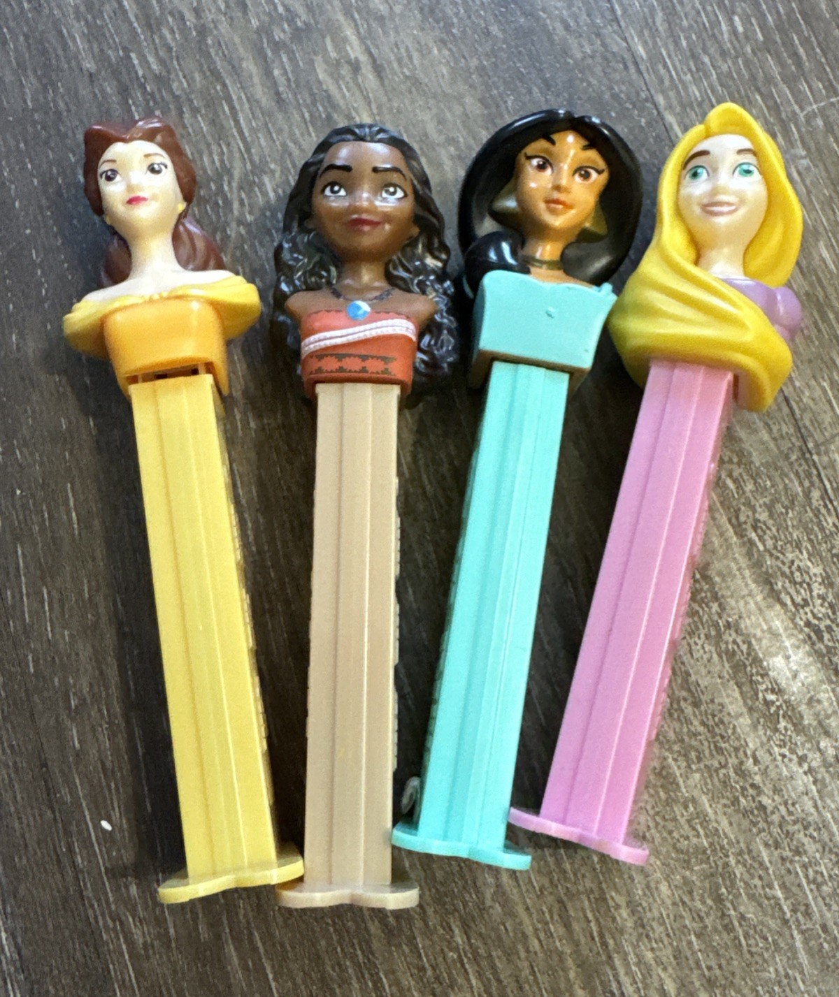 Disney Princesses Pez Dispensers RARE Lot Of 4 BELLE MOANA JASMINE RAPUNZEL Disney Princesses Pez Dispensers RARE Lot Of 4 BELLE MOANA JASMINE RAPUNZEL