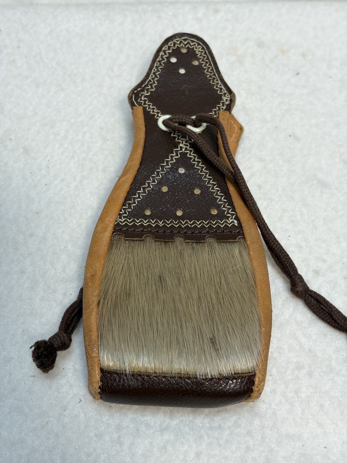 VTG Scandinavian Saami Handmade Leather & Reindeer Fur Bag Pouch Folk Art Purse