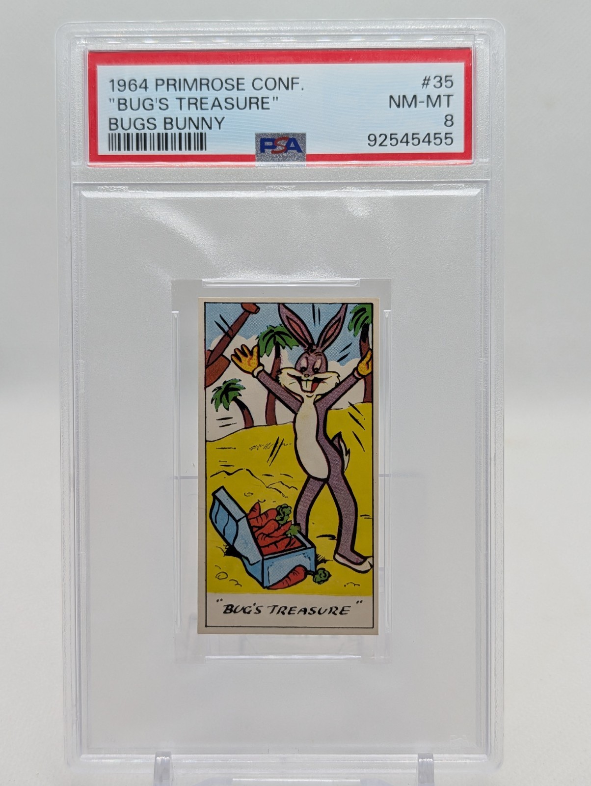 1964 Primrose Confectionery Co - Bug's Treasure - Bugs Bunny #35 PSA 8 NM-MT 1964 Primrose Confectionery Co - Bug's Treasure - Bugs Bunny #35 PSA 8 NM-MT