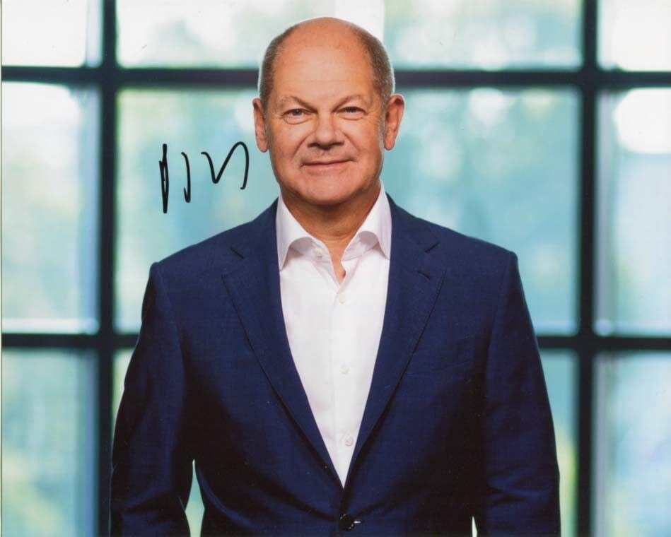 Olaf Scholz CHANCELLOR OF GERMANY SPD autograph, In-Person signed photo