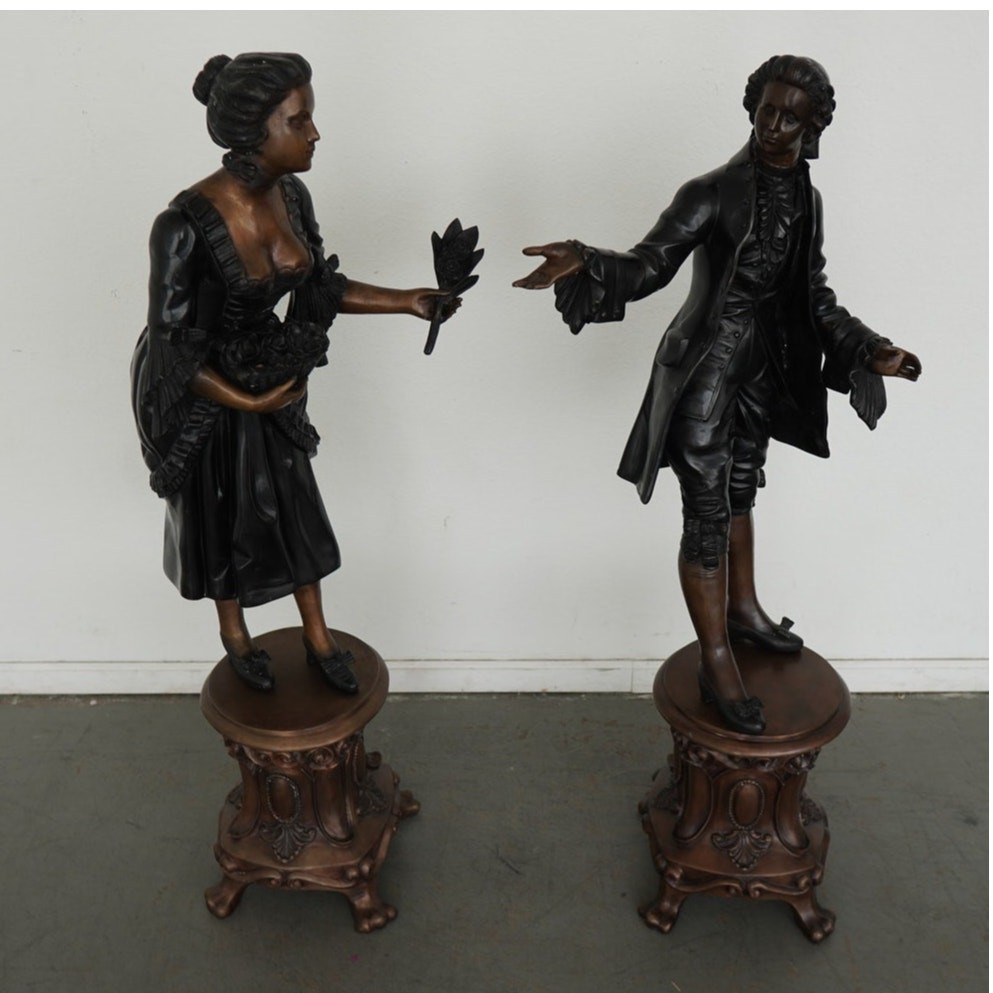 Vintage Bronze Figural Statues (Set of 2) - Original Price $7,999 Vintage Bronze Figural Statues (Set of 2) - Original Price $7,999