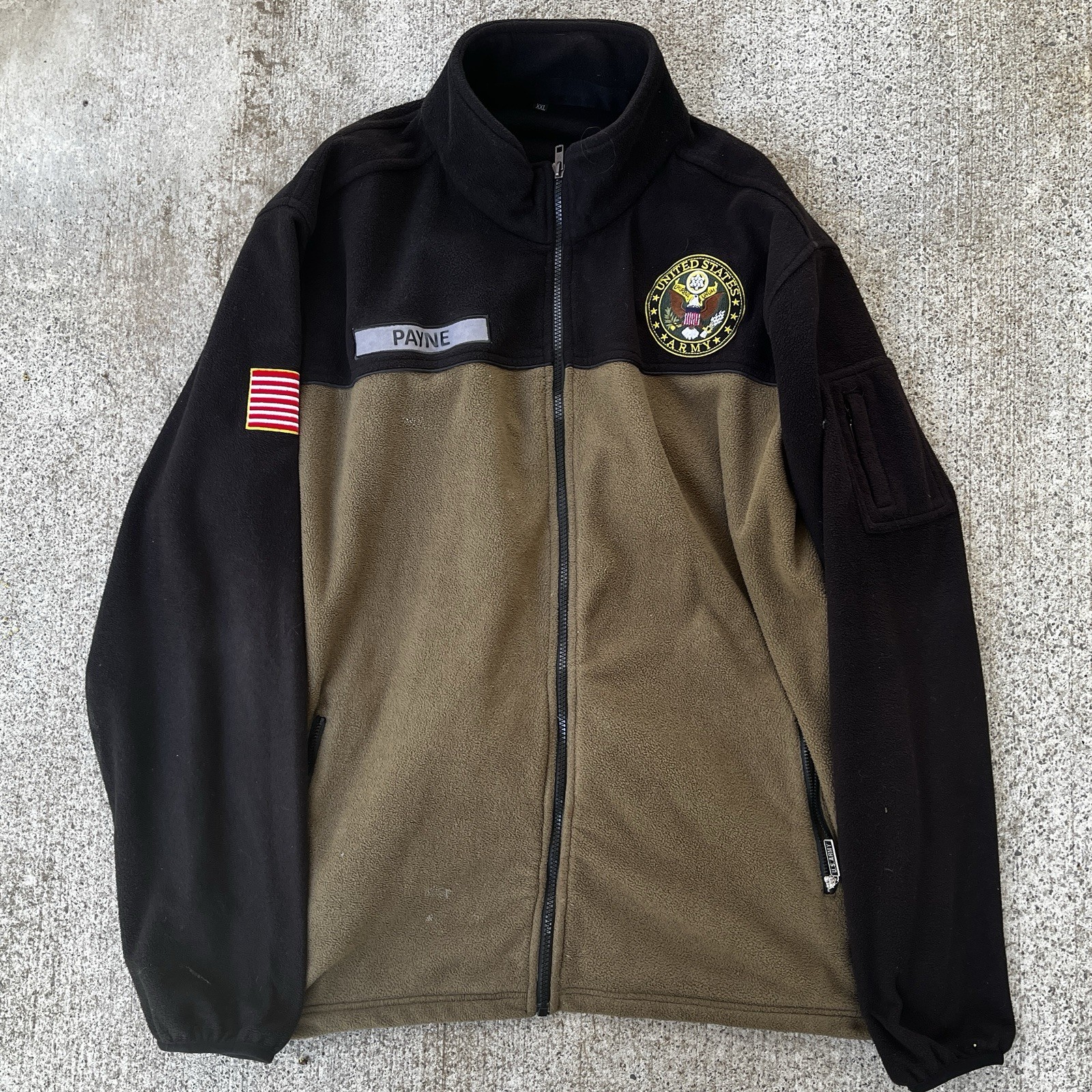 Vintage US ARMY Military Fleece Payne XXL