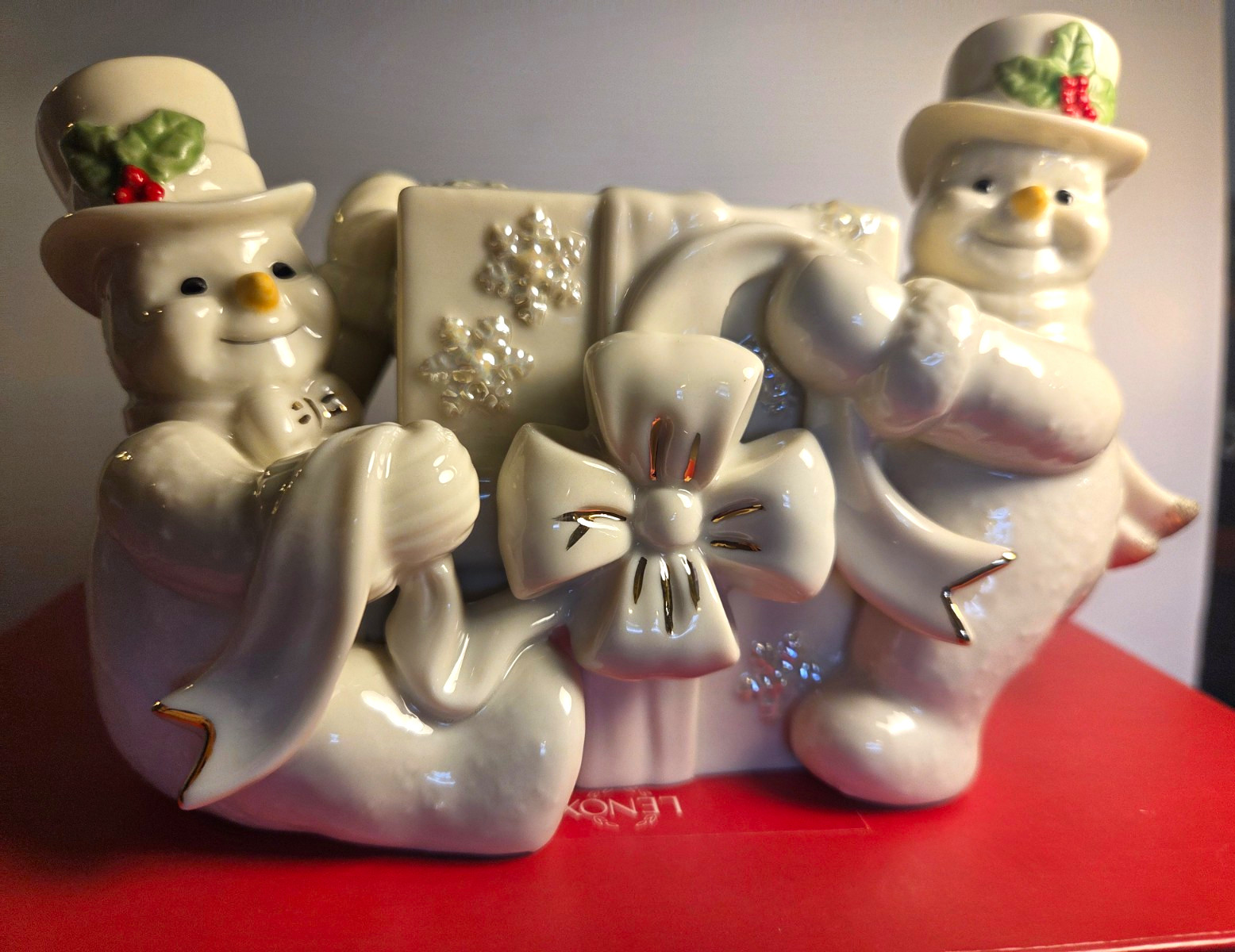 Lenox American by Design Porcelain Snowman Christmas Figurine Boxed Lenox American by Design Porcelain Snowman Christmas Figurine Boxed
