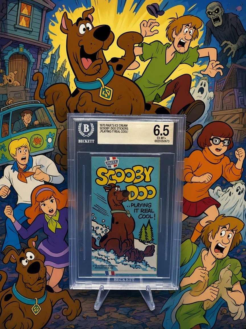 1970 Paul's Ice Cream Scooby Doo ROOKIE Playing it Real Cool BGS 6.5 1970 Paul's Ice Cream Scooby Doo ROOKIE Playing it Real Cool BGS 6.5