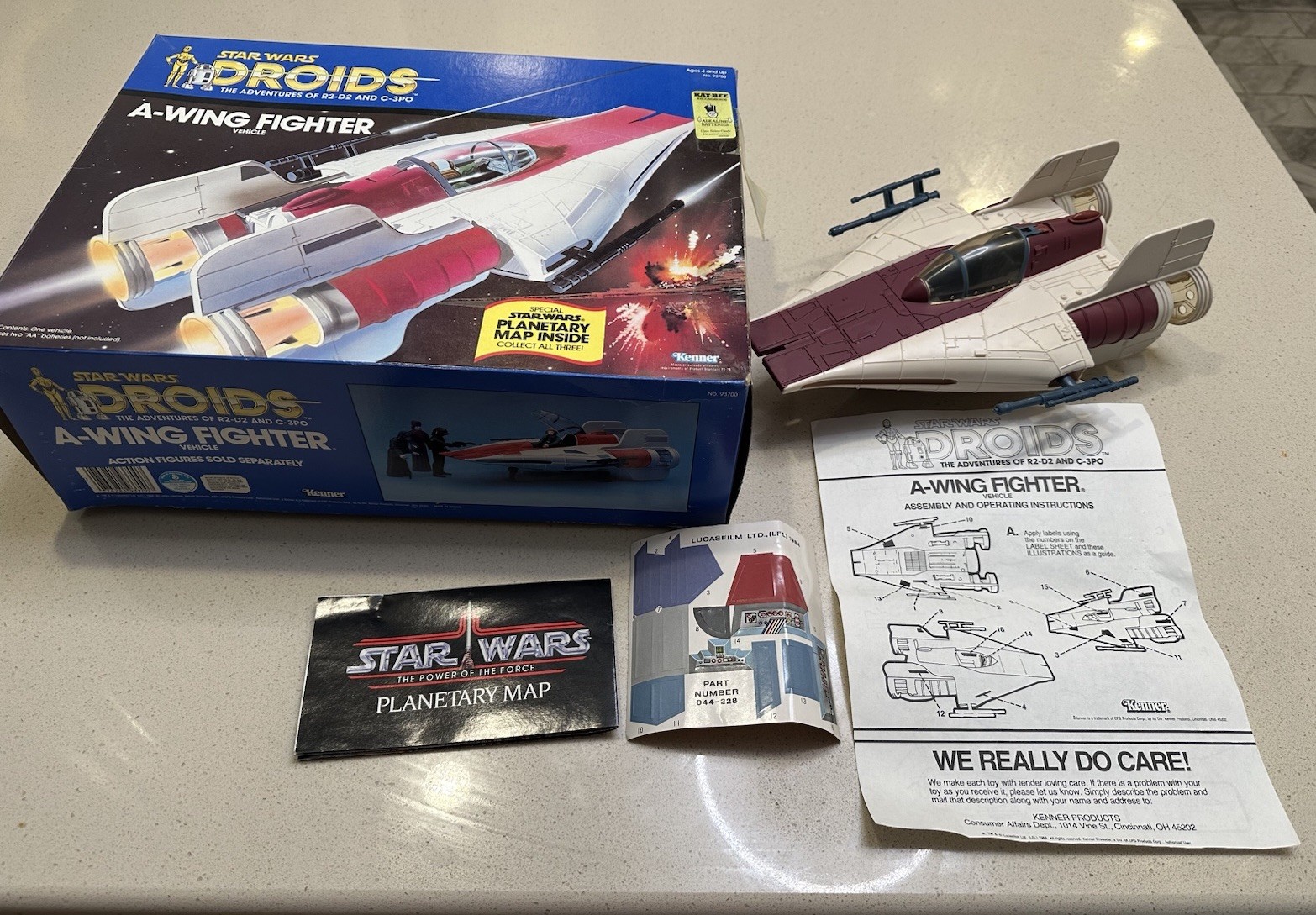 Vintage Star Wars Droids A-Wing Fighter Vehicle 1985 Vintage Star Wars Droids A-Wing Fighter Vehicle 1985