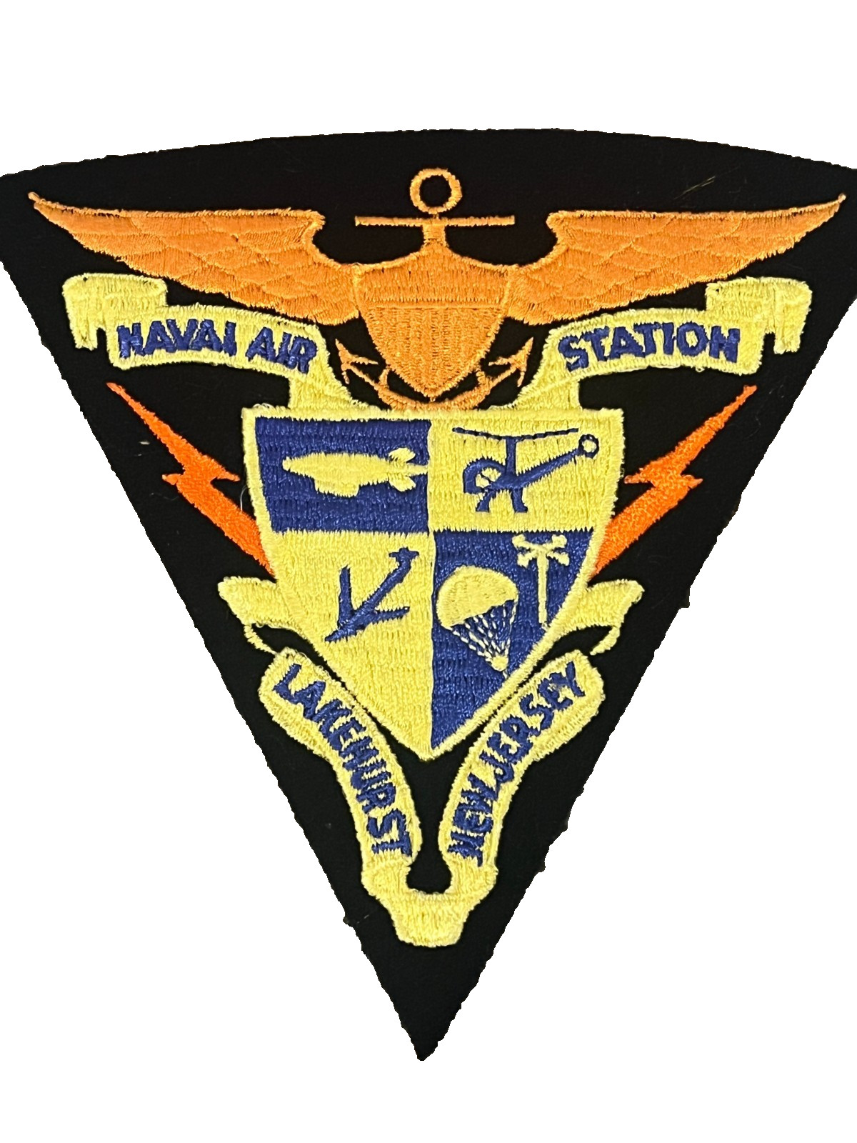 Vintage US Navy Naval Air Station NAS Lakehurst New Jersey Patch