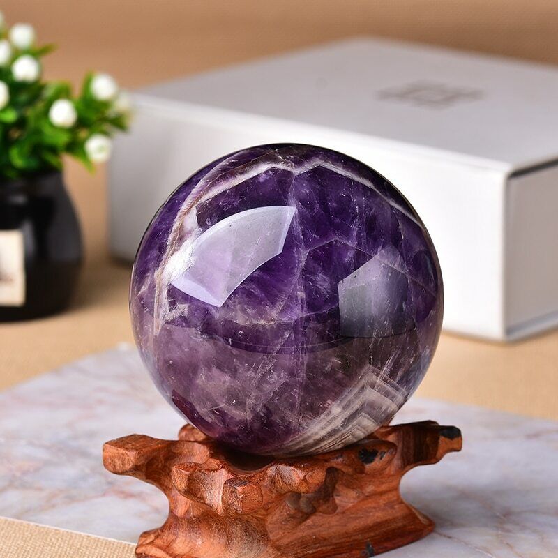 40mm Natural Dream Amethyst Reiki Healing quartz sphere ball crystal stone 40mm Natural Dream Amethyst Reiki Healing quartz sphere ball crystal stone