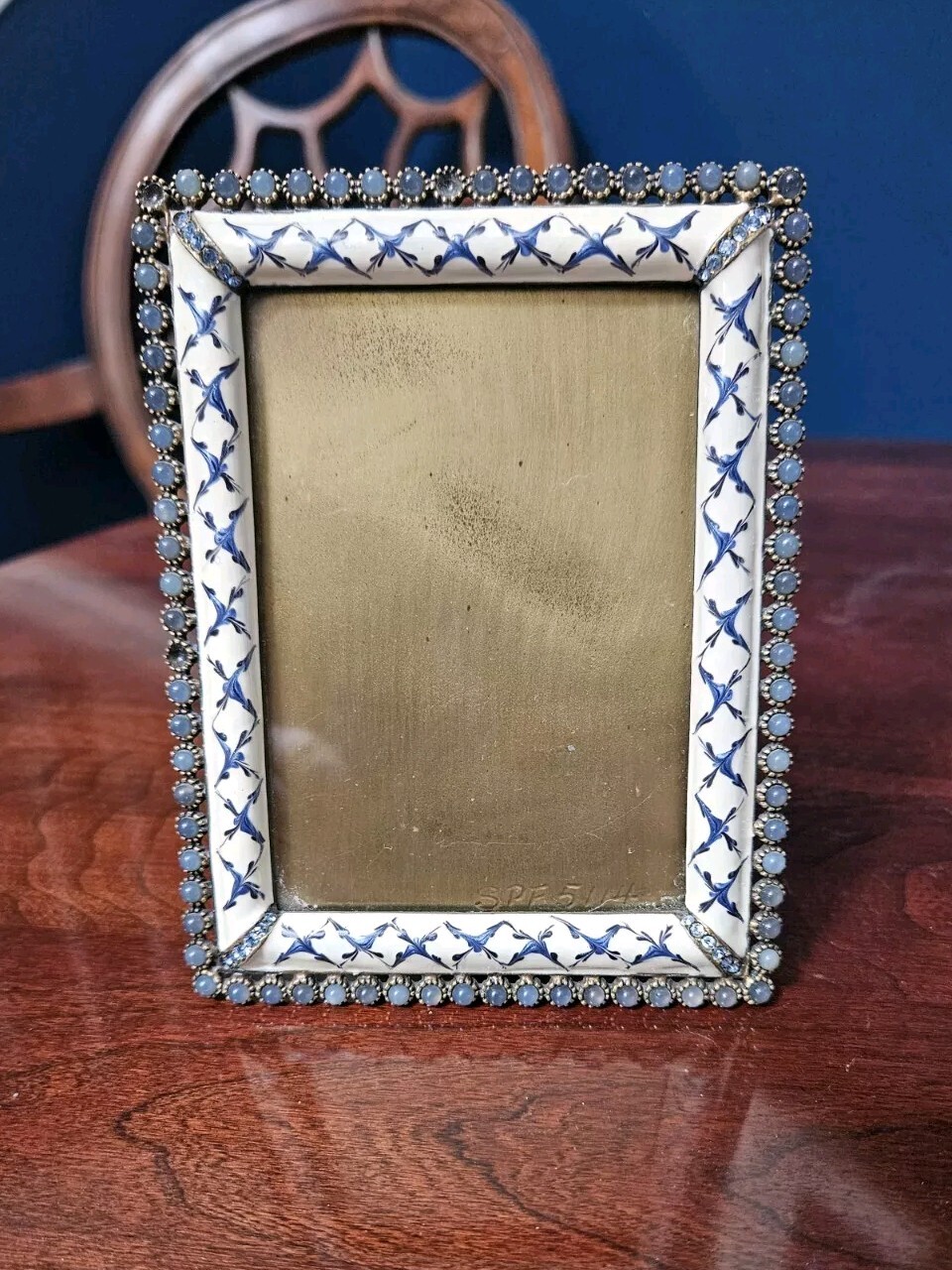 RARE JAY STRONGWATER FLORA & FAUNA DARJEELING PAVE CRYSTAL STONE ENAMEL FRAME RARE JAY STRONGWATER FLORA & FAUNA DARJEELING PAVE CRYSTAL STONE ENAMEL FRAME