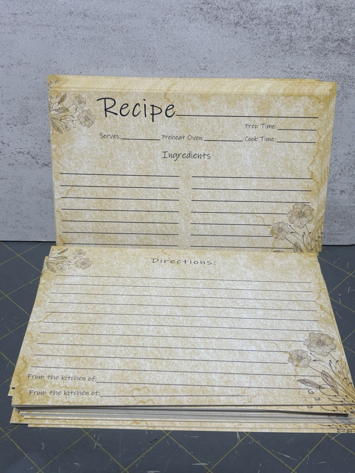 Vintage double sided Recipe Cards Approx 100
