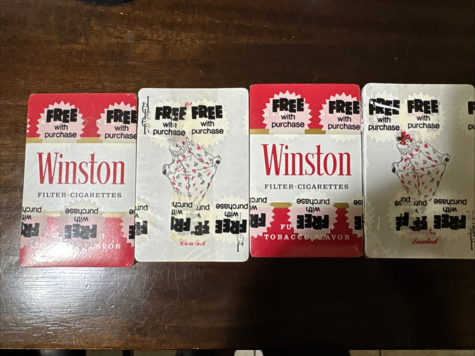 Vintage Lot 4 packs Winston Cig Playing Cards Rare Vintage Lot 4 packs Winston Cig Playing Cards Rare
