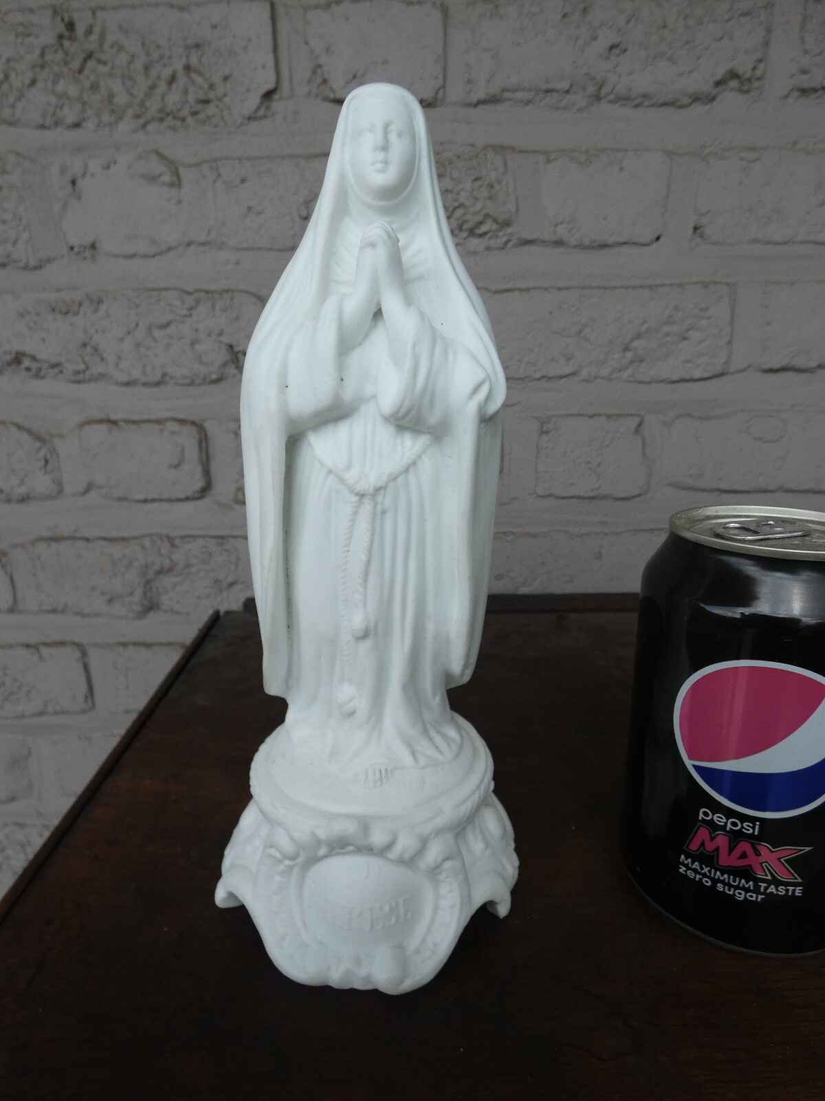 Antique french letu mauger bisque porcelain Saint therese statue figurine Antique french letu mauger bisque porcelain Saint therese statue figurine